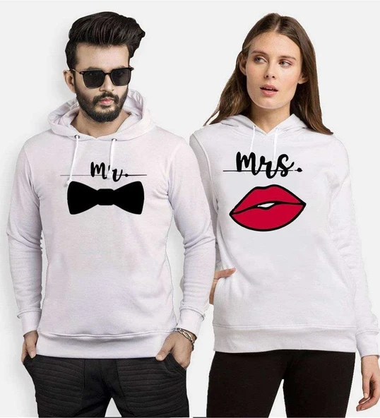 Tshirthane Mr.Papyon Mrs. Sevgili Kombinleri Kapüşonlu Kombini ürün görseli 1