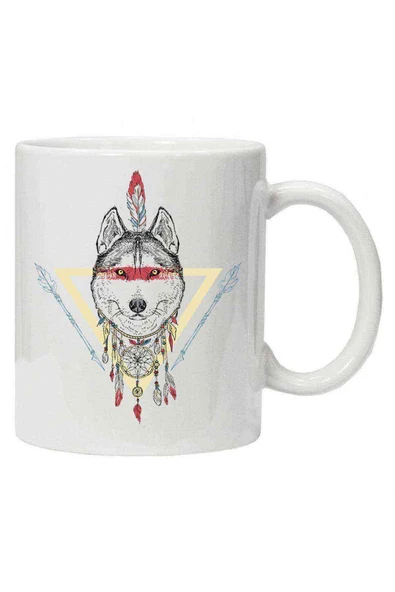 Kupa Bardak Dreamcatcher Wolf ürün görseli 1