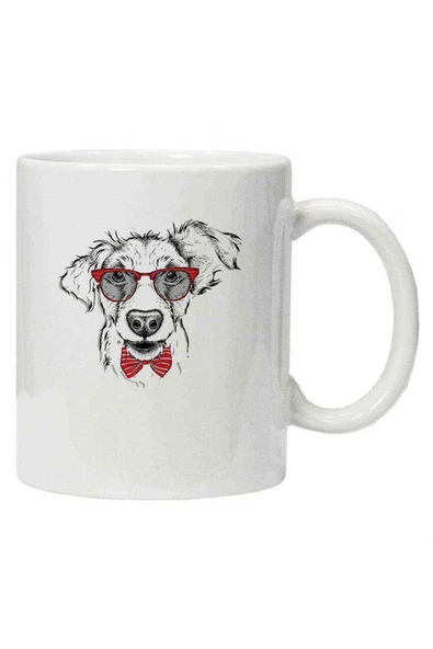 Kupa Bardak Papyonlu Köpek ürün görseli 1