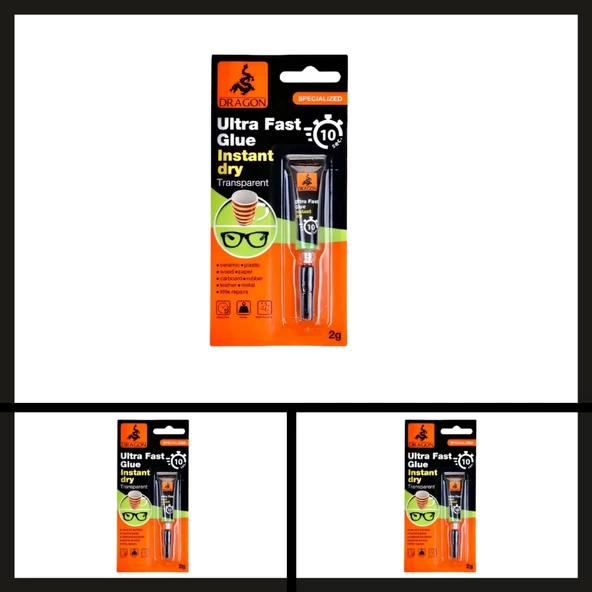 Uyguna-Yakala 2 Gr Dragon Ultra Fast Glue Instant Dry Yapıştırıcı-GER.049 ürün görseli 1
