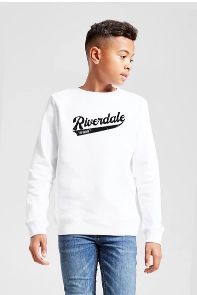 Riverdale Bronx New York City Beyaz Çocuk 2ip Sweatshirt ürün görseli 1