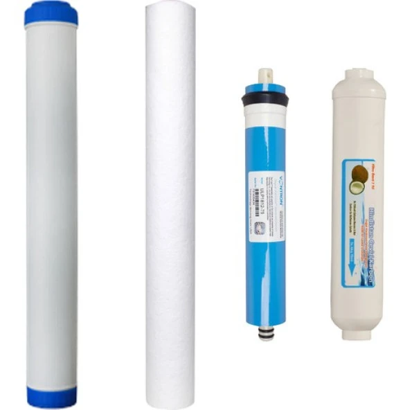 WaterGold Su Arıtma 20 inç G. Aktif Karbon, 1Micron Tortu V Membran +Filtre ürün görseli 1