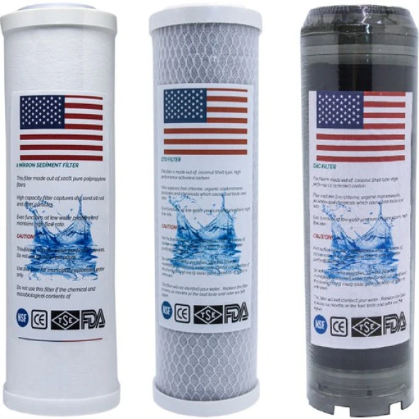 Ihlas Aura Cebilon Compact Uyumlu 3'lü Filtre Seti Nsf Usa ürün görseli 1