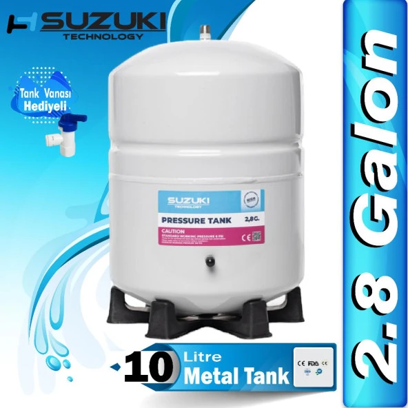 Tank 8 Litre 2.2 Galon Metal Basınç Denge Tankı ürün görseli 1