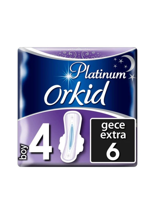 Orkid Platinum Gece Extra 6 lı Hijyenik Ped No 4 ürün görseli 1