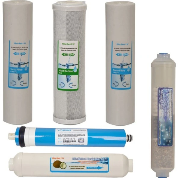 WaterGold Su Arıtma Ön Filtre Seti, Membran, Tatlandırıcı ve Mineral Filtre ürün görseli 1