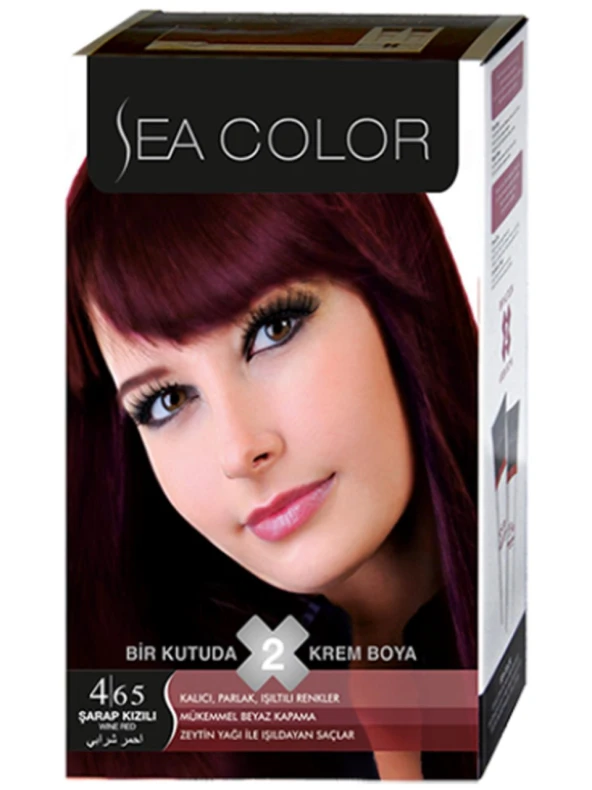 Sea Color Saç Boyası 4.65 Şarap Kızılı ürün görseli 1