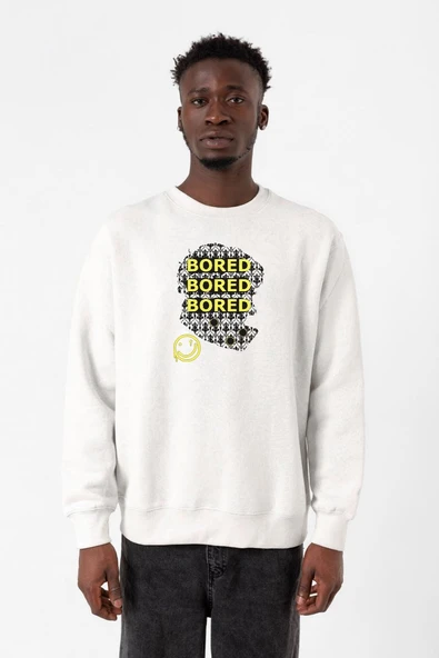 Sherlock Bored Beyaz Erkek 2ip Sweatshirt ürün görseli 1