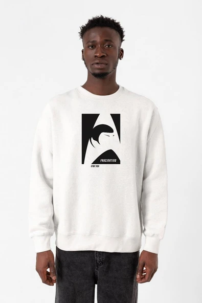 Star Trek Spock Fascinating Beyaz Erkek 2ip Sweatshirt ürün görseli 1