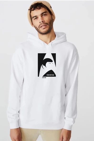 Star Trek Spock Fascinating Beyaz Erkek 3ip Kapşonlu  Sweatshirt ürün görseli 1