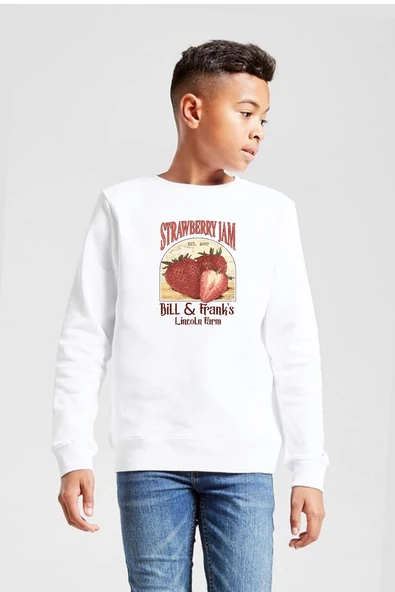 The Last Of Us Bill And Frank Strawberry Jam Beyaz Çocuk 2ip Sweatshirt ürün görseli 1