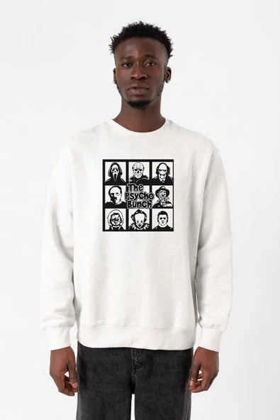 The Psycho Bunch Beyaz Erkek 2ip Sweatshirt ürün görseli 1