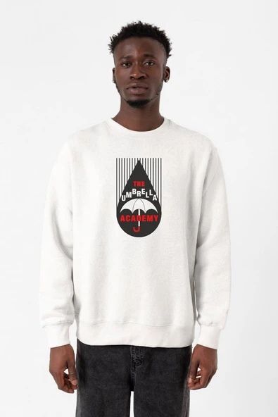 The Umbrella Academy Rain Logo Beyaz Erkek 2ip Sweatshirt ürün görseli 1