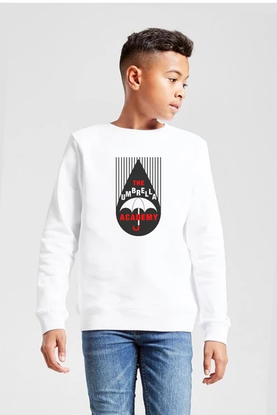 The Umbrella Academy Rain Logo Beyaz Çocuk 2ip Sweatshirt ürün görseli 1