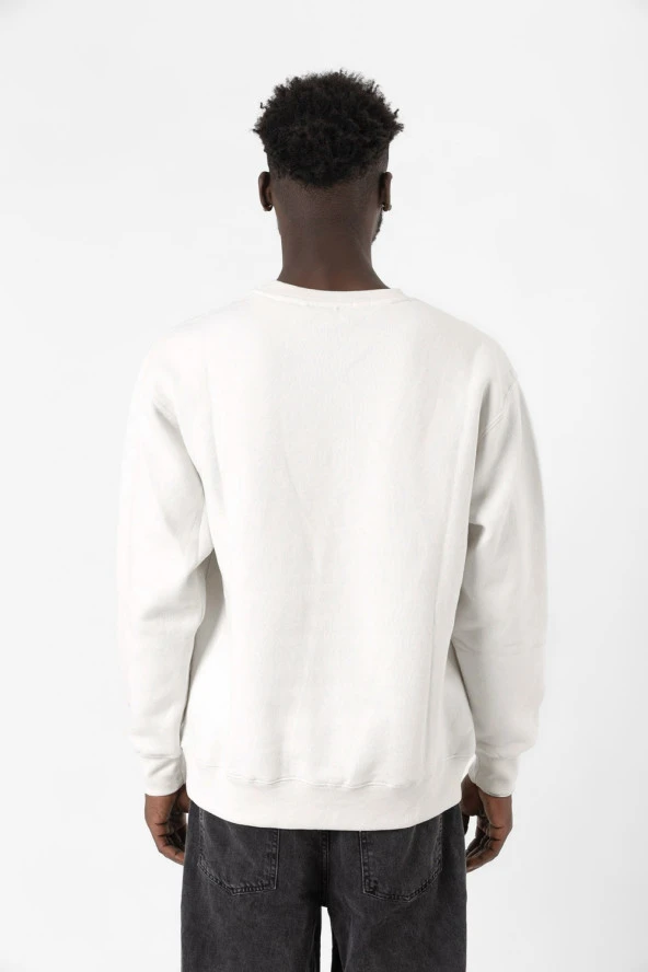 The100 Wonkru Sembol Beyaz Erkek 2ip Sweatshirt - Resim 4