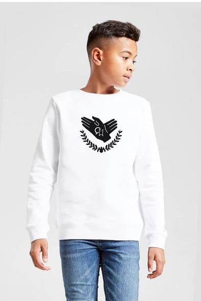 Violet Evergarden Anime CH Postal Company Logo Beyaz Çocuk 2ip Sweatshirt ürün görseli 1