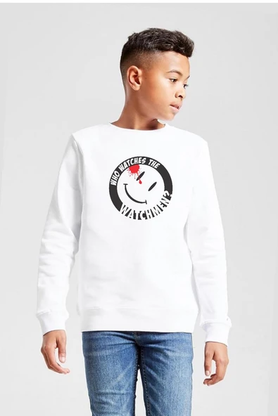 Watchmen Who Watches The Watchmen Beyaz Çocuk 2ip Sweatshirt ürün görseli 1
