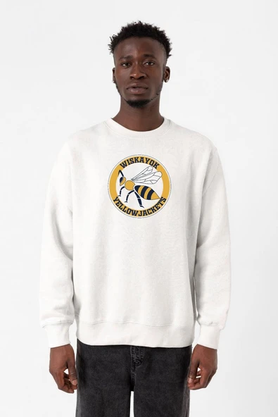 Wiskayok Yellowjackets Logo Beyaz Erkek 2ip Sweatshirt ürün görseli 1