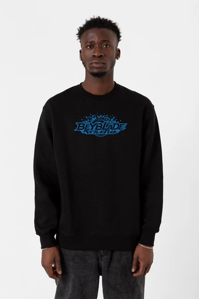 Beyblade Logo Siyah Erkek 2ip Sweatshirt ürün görseli 1