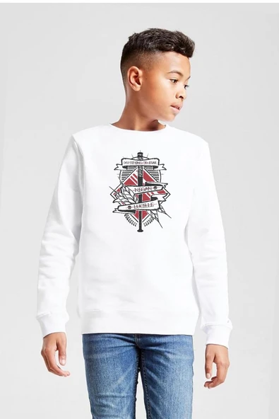 The Walking Dead Negan & Lucille Beyaz Çocuk 2ip Sweatshirt ürün görseli 1