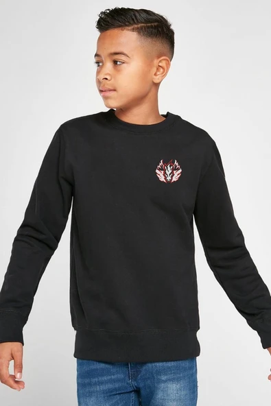 Beyblade Pegasus Minimalist Siyah Çocuk 2ip Sweatshirt ürün görseli 1