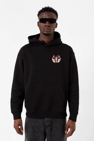 Beyblade Pegasus Minimalist Siyah Erkek 3ip Kapşonlu Sweatshirt ürün görseli 1