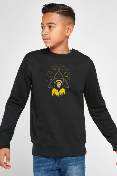 Dark Jonas Sic Mundus Creatus Est Siyah Çocuk 2ip Sweatshirt ürün görseli 1