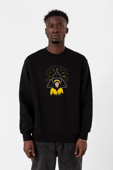 Dark Jonas Sic Mundus Creatus Est Siyah Erkek 2ip Sweatshirt ürün görseli 1