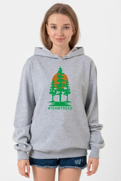 Mr Beast Team Trees Grimelanj Kadın 3ip Kapşonlu Sweatshirt ürün görseli 1