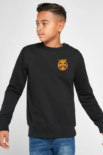 Dragon Ball Z Anime Cool Style Siyah Çocuk 2ip Sweatshirt ürün görseli 1