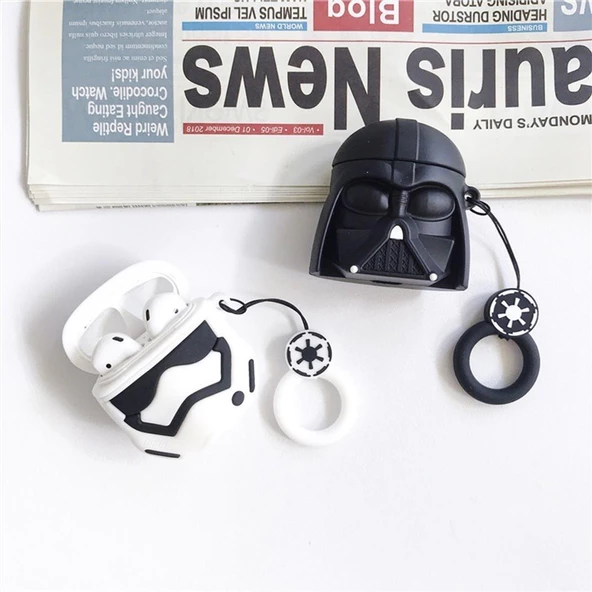 E2M AIRPODS PRO KILIF DARTH VADER SİYAH - Resim 2