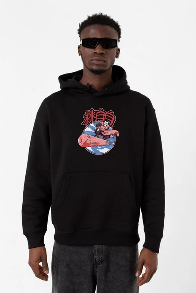 Dragon Ball Z Anime Tao Pai Pai Express Siyah Erkek 3ip Kapşonlu Sweatshirt ürün görseli 1