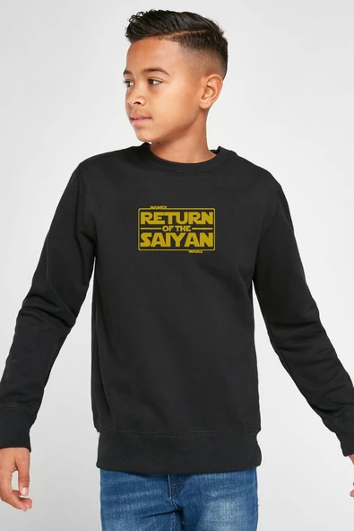 Dragon Ball Z Anime Namek Wars Siyah Çocuk 2ip Sweatshirt ürün görseli 1