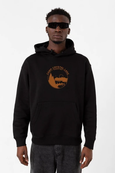 Friday The 13th Camp Crystal Lake Summer 1980 Siyah Erkek 3ip Kapşonlu Sweatshirt ürün görseli 1