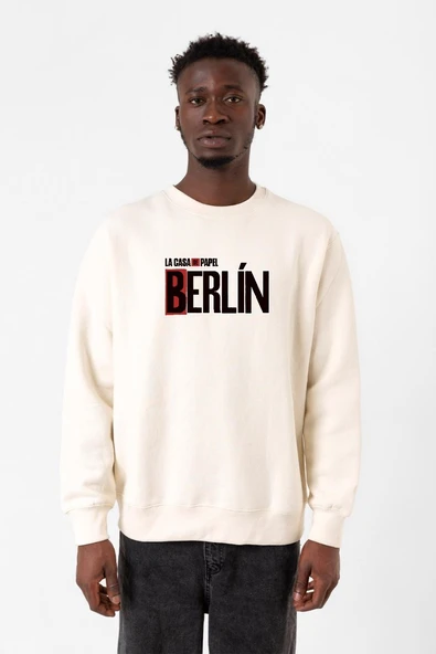 La Casa De Papel Berlin Ekru Erkek 2ip Sweatshirt ürün görseli 1