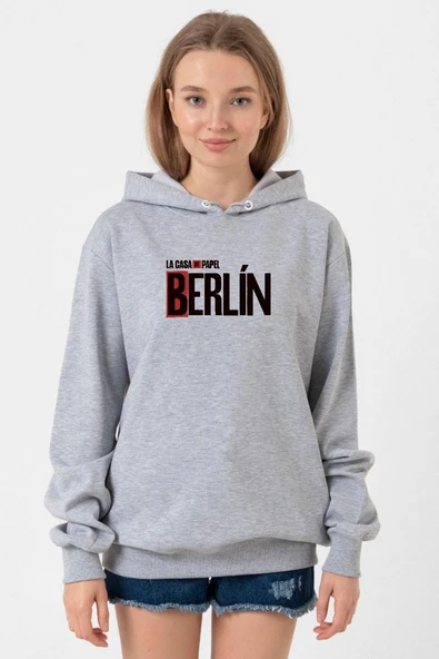 La Casa De Papel Berlin Grimelanj Kadın 3ip Kapşonlu Sweatshirt ürün görseli 1