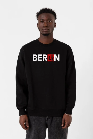 La Casa De Papel Berlin Ak Siyah Erkek 2ip Sweatshirt ürün görseli 1