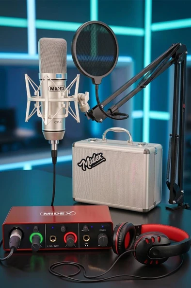 Midex CX1 Mikrofon + GLX-500 PRO Stüdyo Ses Kartı Seti ürün görseli 1