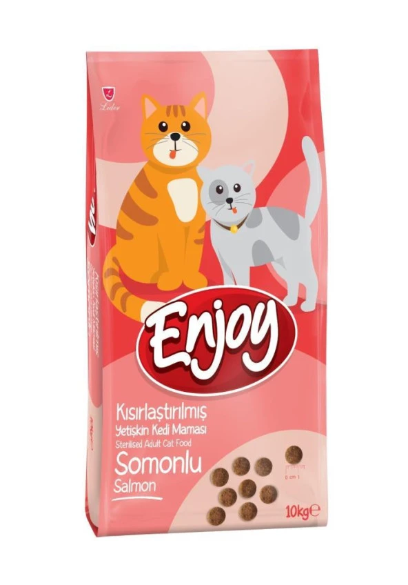 Enjoy Somonlu Kısırlaştırılmış Kedi Maması 10 Kg ürün görseli 1