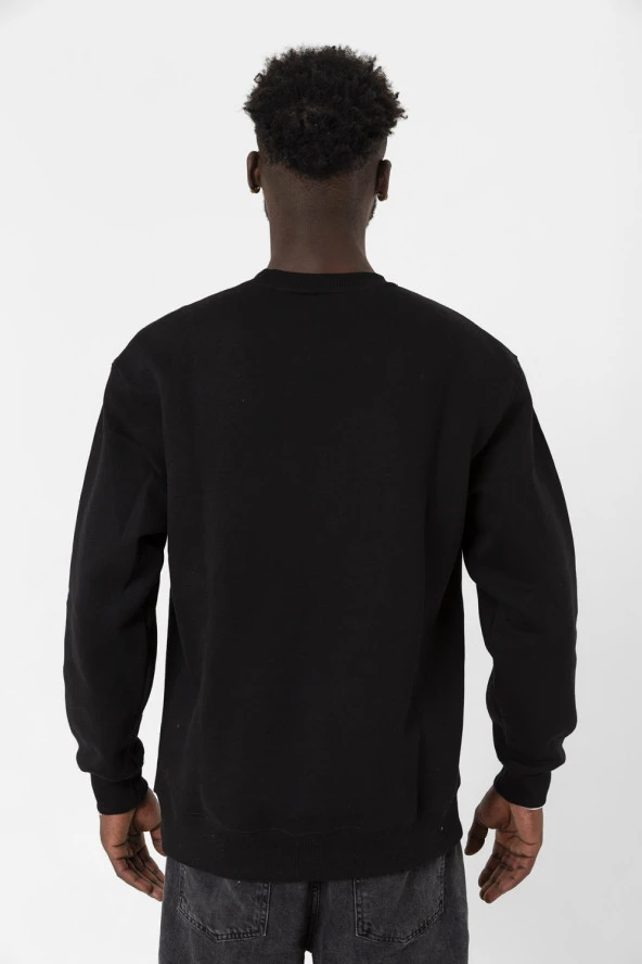 Mr Beast Half Face Siyah Erkek 2ip Sweatshirt - Resim 5