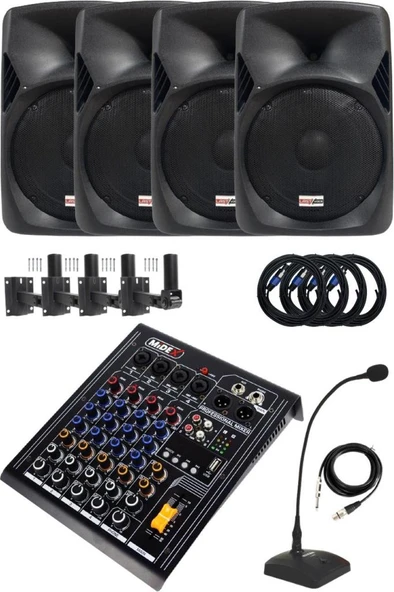 Lastvoice Hall Paket-4 Ses Sistemi Mixer Hoparlör Paketi (Kapalı Alan toplantıları İçin) ürün görseli 1