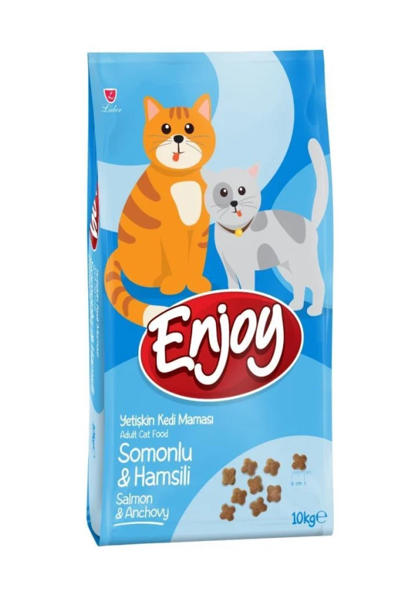 Enjoy Somonlu Hamsili Yetişkin Kedi Maması 10 Kg ürün görseli 1