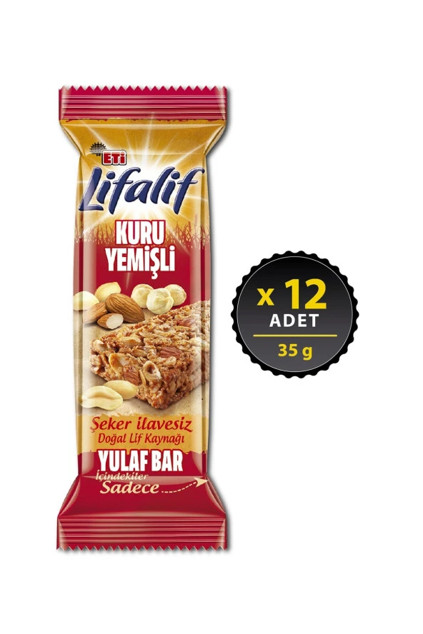 Eti Lifalif Kuru Yemişli Yulaf Bar 35 g x 12 Adet ürün görseli 1