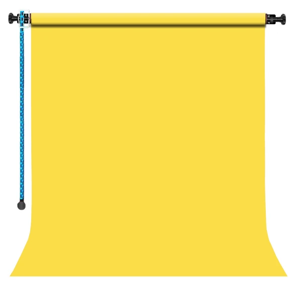 GDX Sabit Canary Kağıt Fon Seti 2.70x11m Makaralı Duvar Tavan Tipi Sonsuz Stüdyo Fonu ürün görseli 1