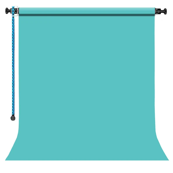 GDX Sabit Baby Blue Kağıt Fon Seti 2.70x11m Makaralı Duvar Tavan Tipi Sonsuz Stüdyo Fonu ürün görseli 1