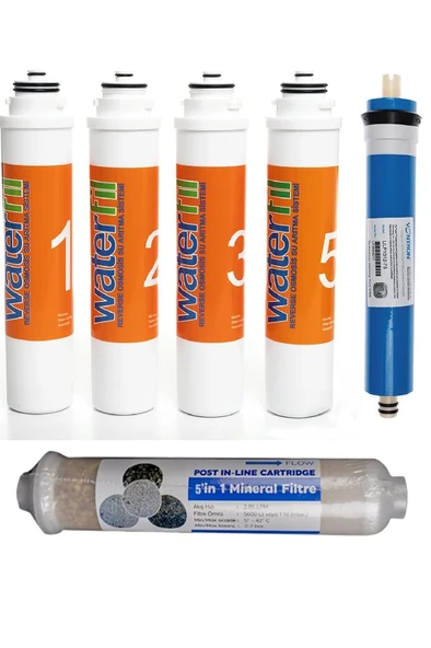 Sulook Waterlife Su Arıtma Cihazı Uyumlu Tak-Çevir 6'lı Filtre Seti, Vontron Membranlı ürün görseli 1
