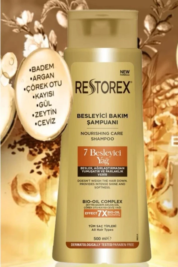 Restorex Şampuan 500 ml  7 Besleyici Yağ ürün görseli 1