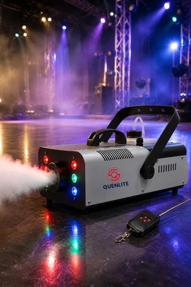 Quenlite QL-2000RGB Sis Makinası LED Işıklı 2000 Watt Uzaktan Kumandalı ürün görseli 1