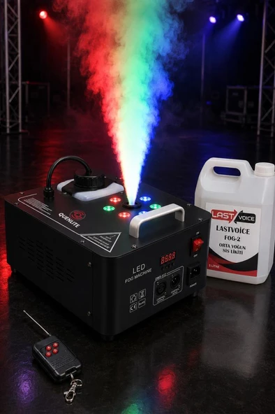 Quenlite QL-2000RGB-LK Sis Makinası 2000 Watt LED Işıklı Uzaktan Kumandalı (5 Litre Likitli) ürün görseli 1