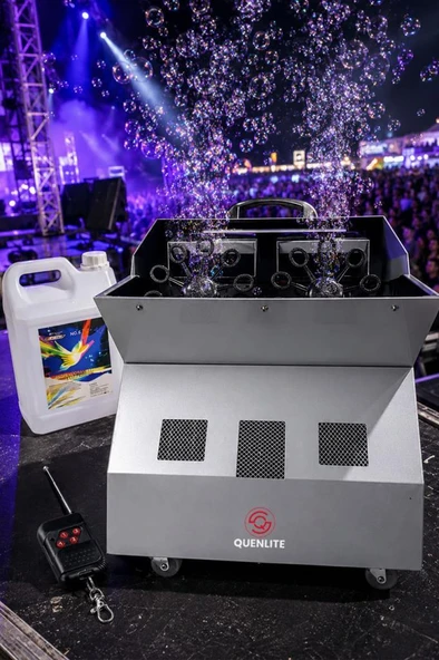 Quenlite QB-1200LK Bubble Machine Baloncuk Makinesi Uzaktan Kumandalı 1200 Watt (LİKİT DAHİL) ürün görseli 1